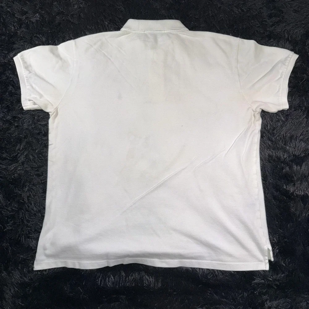 Ralph Lauren Polo Shirt Boys Extra Large White Purple Pony Logo Short Sleeve